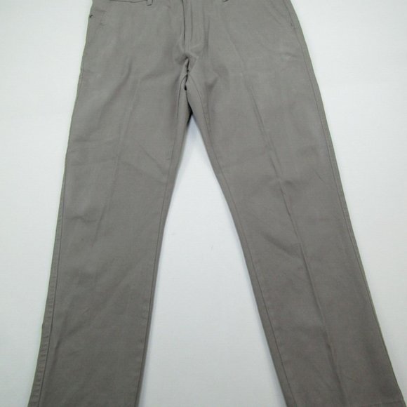 Weatherproof Vintage Pants Mens 36Wx30L Walnut Khaki Twill Slim Straight - Picture 1 of 6